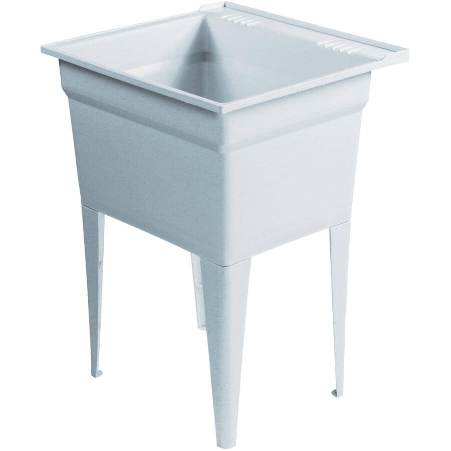 24" x 22" Polypropylene Laundry Tub - Granite Grey