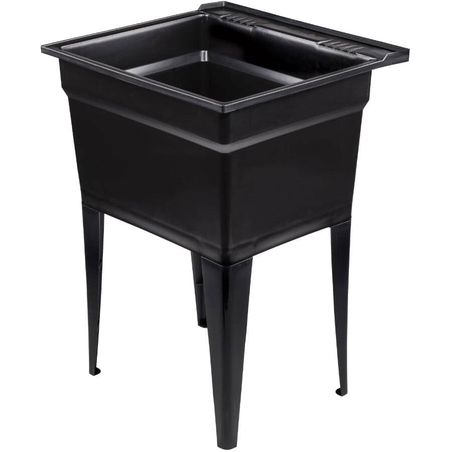 24" x 22" Polypropylene Laundry Tub - Black