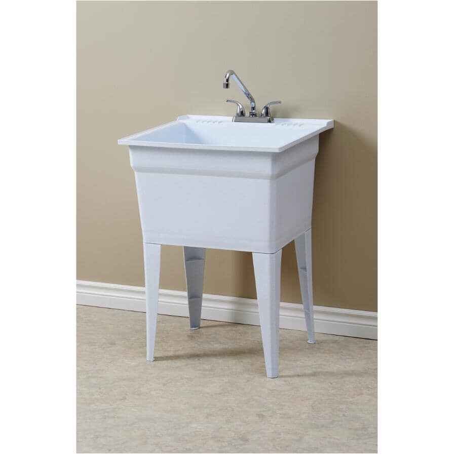 24" x 22" Polypropylene Laundry Tub - Granite Grey