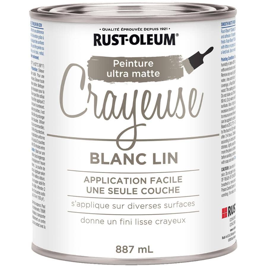 Chalked Ultra Matte Paint - White Linen, 887 ml