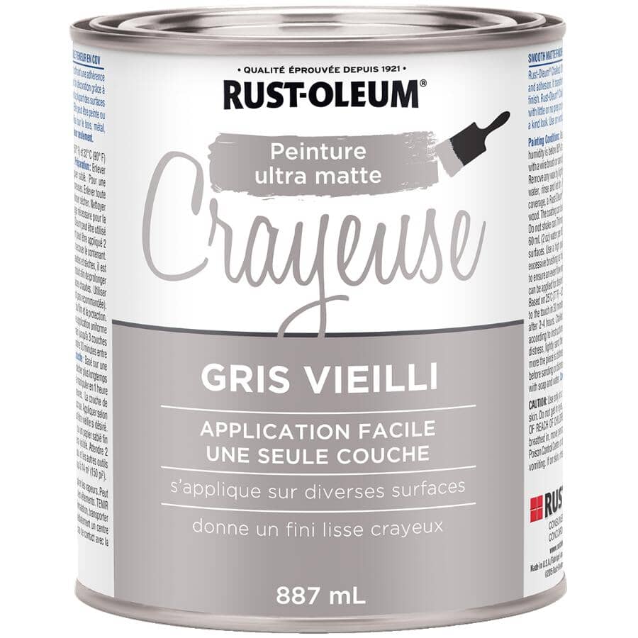 Chalked Ultra Matte Paint - Aged Grey, 887 ml