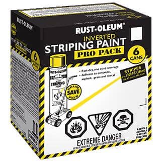 Inverted Striping Acrylic Spray Paint - Yellow, 510 g, 6 Pack