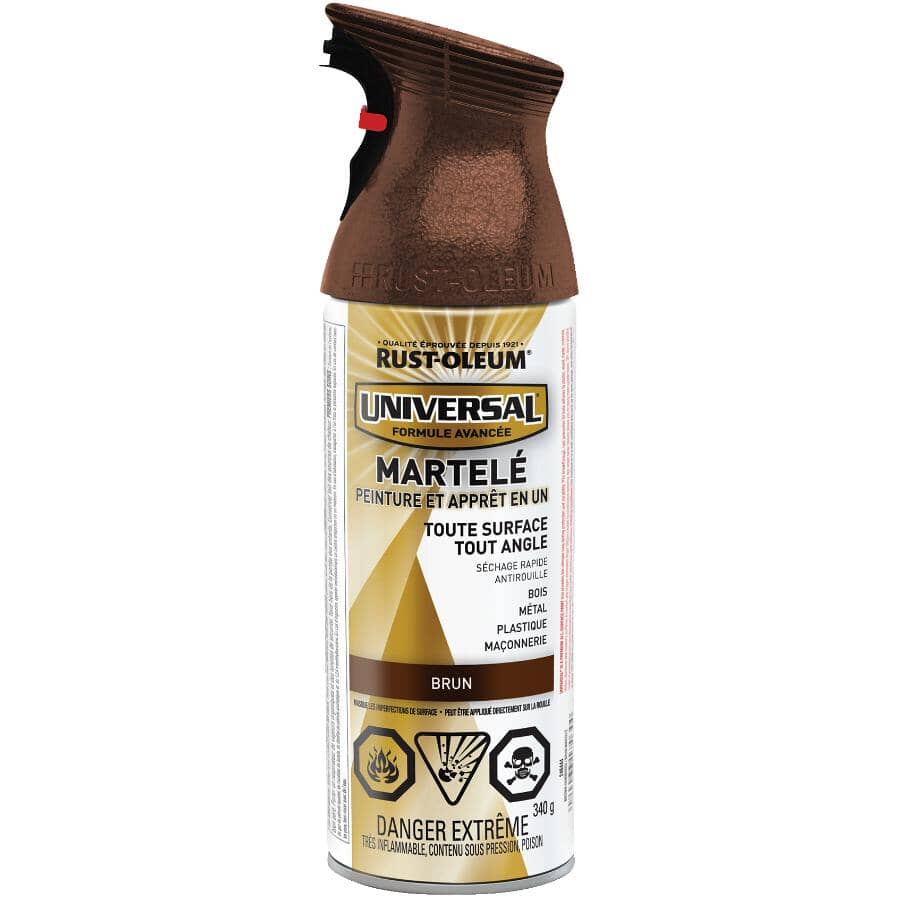 Universal Hammered Spray Paint & Primer - Brown, 340 g