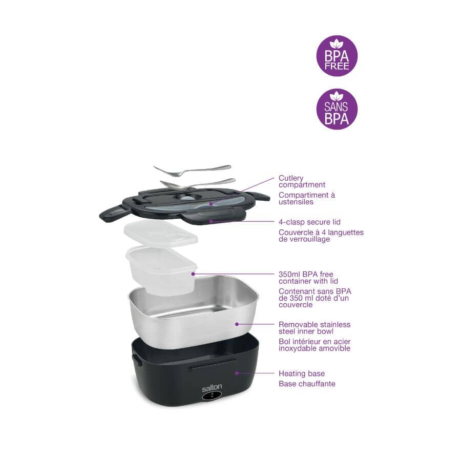 Electric Lunch Box - Black, 1.5 L