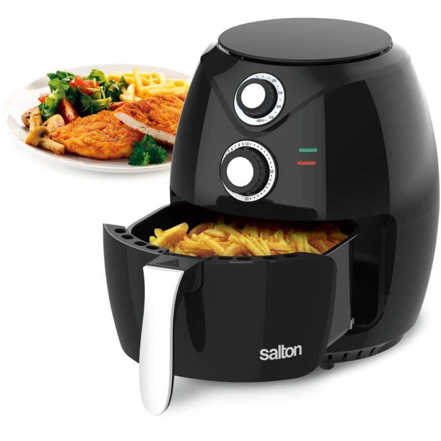 Manual Air Fryer - Black, 3.5 L