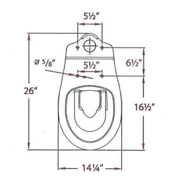 4.8 L Saniplus Round Toilet - with Pump, 16.75" Accessible Height, White