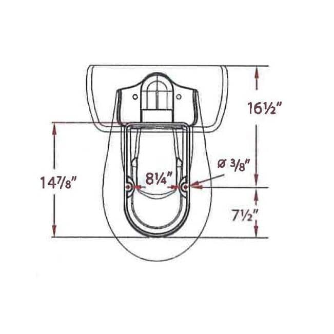 4.8 L Saniplus Round Toilet - with Pump, 16.75" Accessible Height, White