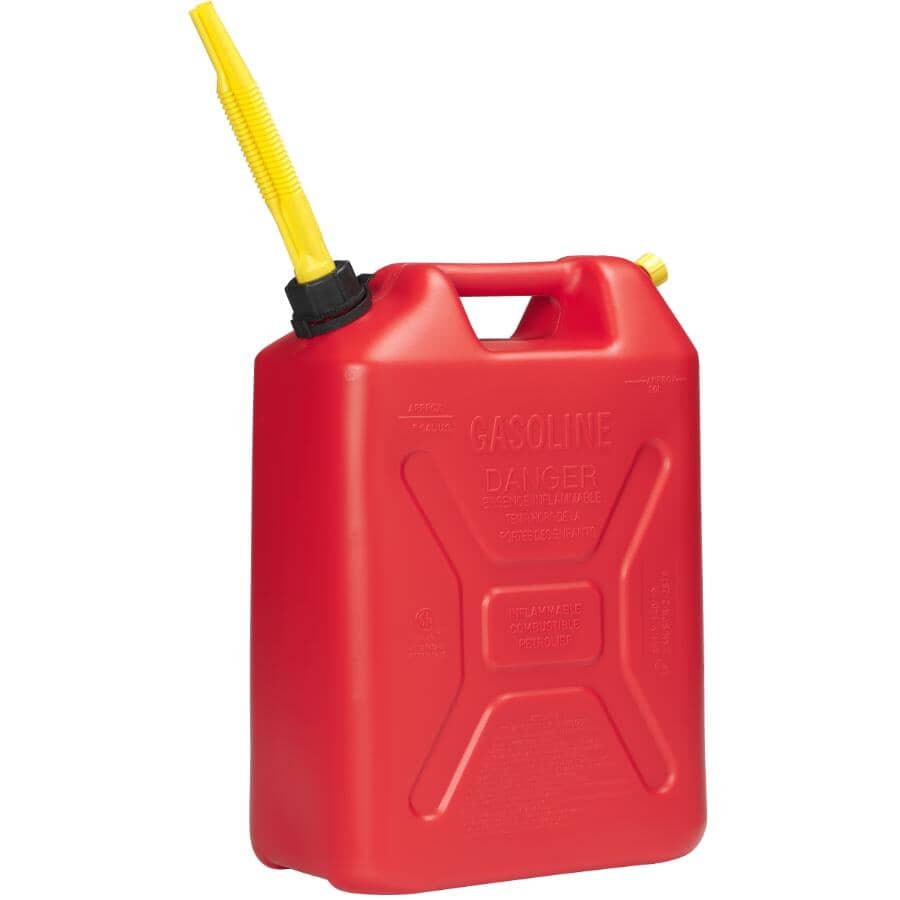 20L Red Plastic Jerry Gas Can