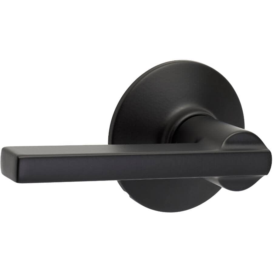 Matte Black Latitude Passage Door Leverset