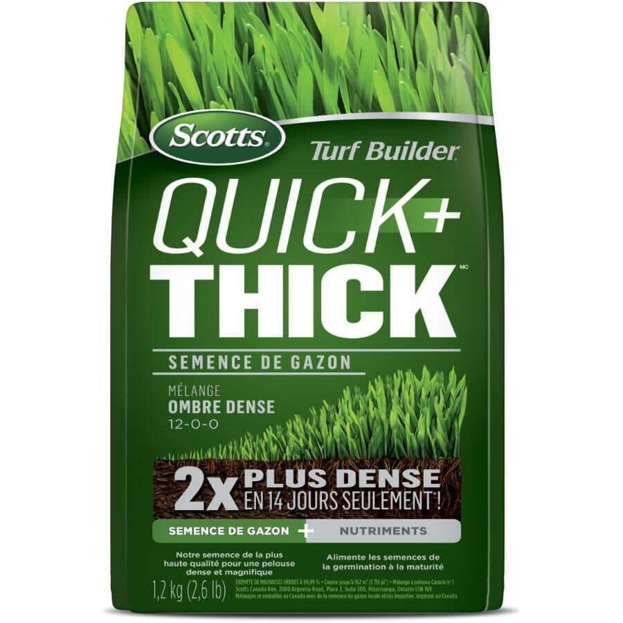 Turf Builder Quick+Thick Grass Seed - Dense Shade Mix, 1.2 kg