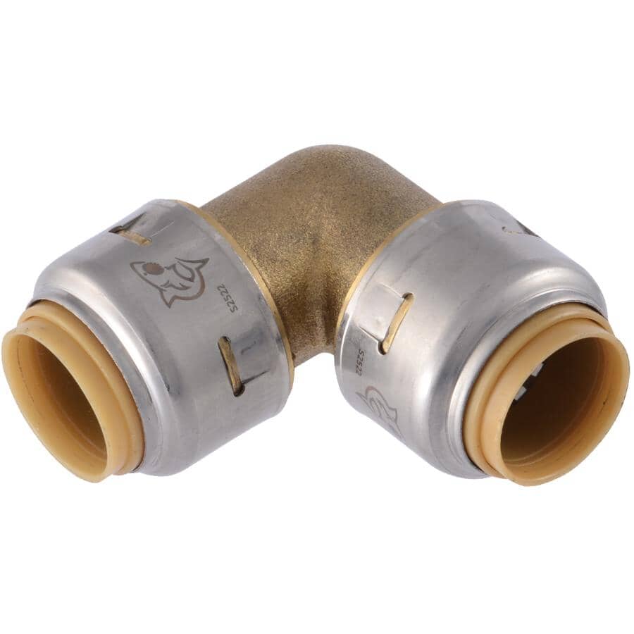 1/2" Push Fit Brass 90 Degree Elbow