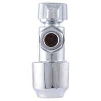 1/2” Push Fit x 3/8" Compression Brass Angle Stop Valve