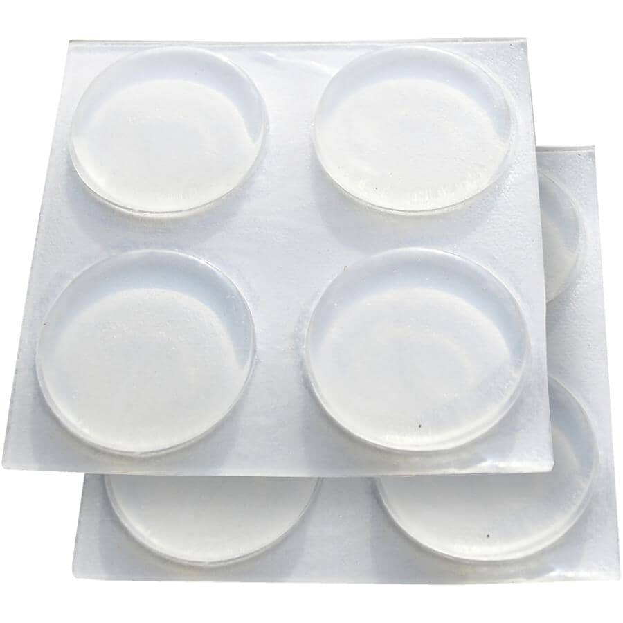 3/4" Clear Vinyl Furniture Pads - 8 Pack