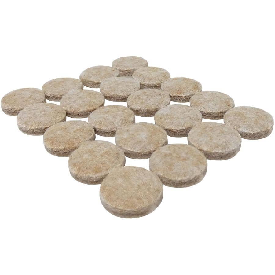 3/4" Round Heavy Duty Felt Pads - 20 Pack