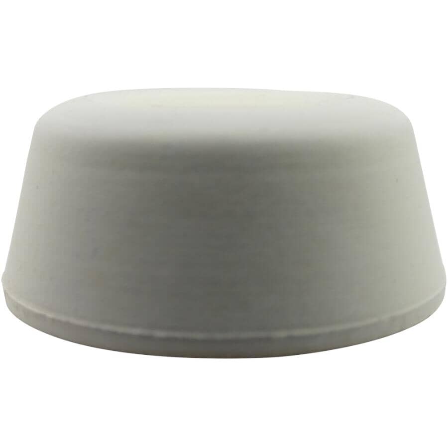7/8" Off-White Screw-In Rubber Furniture Pads - 4 Pack