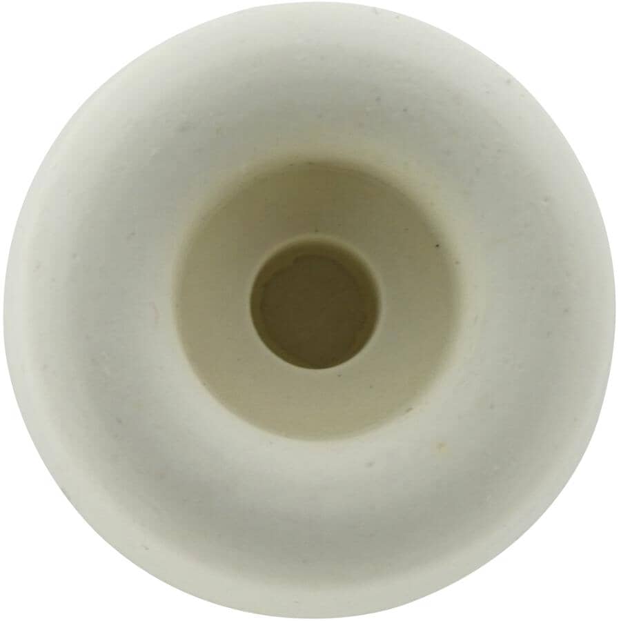 7/8" Off-White Screw-In Rubber Furniture Pads - 4 Pack