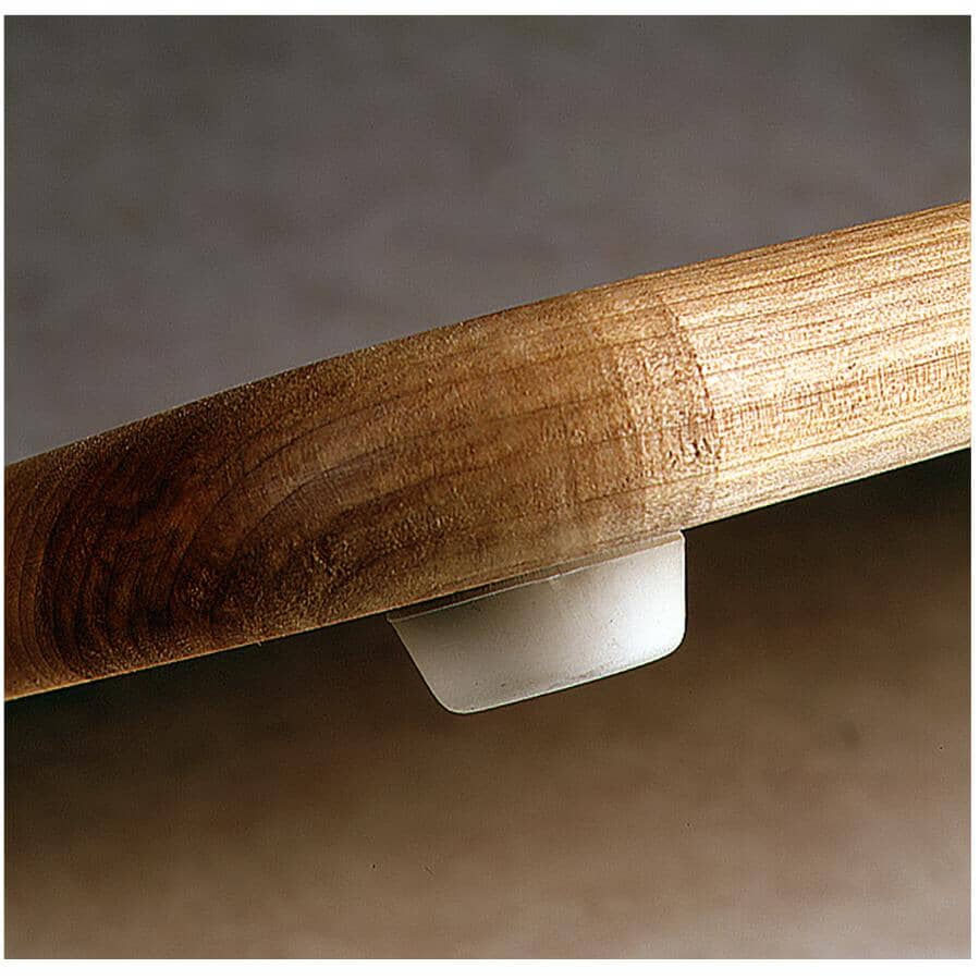 7/8" Off-White Screw-In Rubber Furniture Pads - 4 Pack