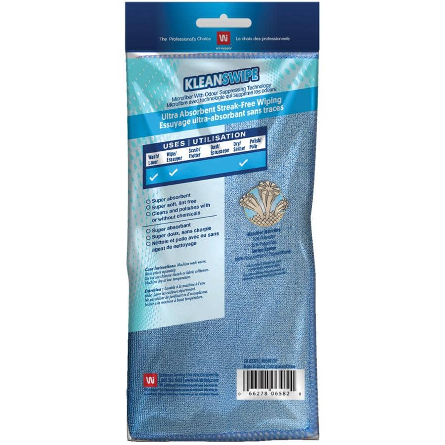 Kleanswipe Microfibre Cleaning Cloths with Odour Suppressing Technology - 2 Pack