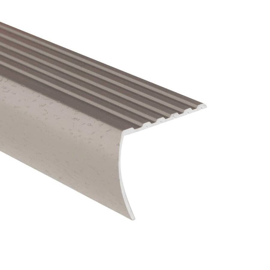 1-3/8" x 6' Hammered Silver Stair Nose Moulding