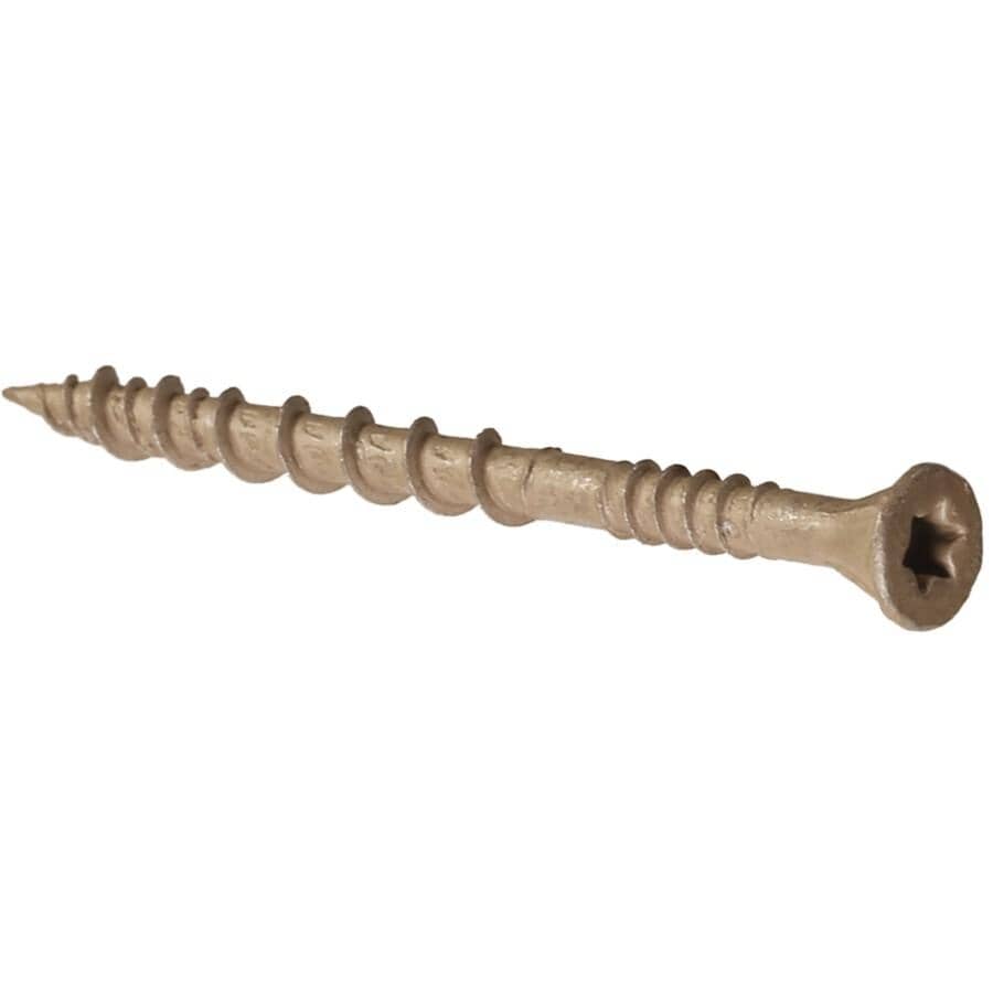1000 Pack #10 x 3" Tan Star Drive Deck Strip Wood Screws