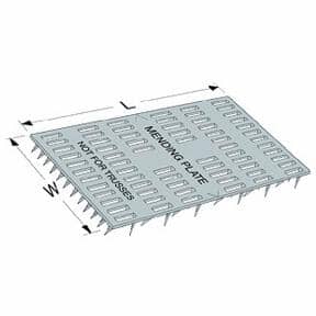 3" x 6" 20 Gauge Mending Plate