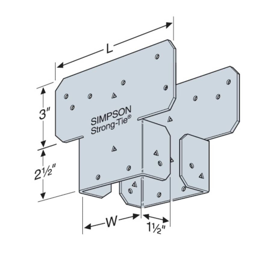 4" x 4" 18 Gauge G185 Post Beam Cap - ZMAX Finish