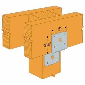 4" x 4" G185 Deck Tie Connector - ZMAX Finish