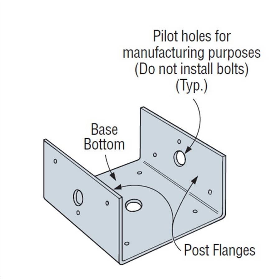 4" x 4" G185 Half Base Post Cap - ZMAX Finish