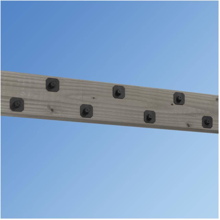 Hex Head Washers - Black, 24 Pack