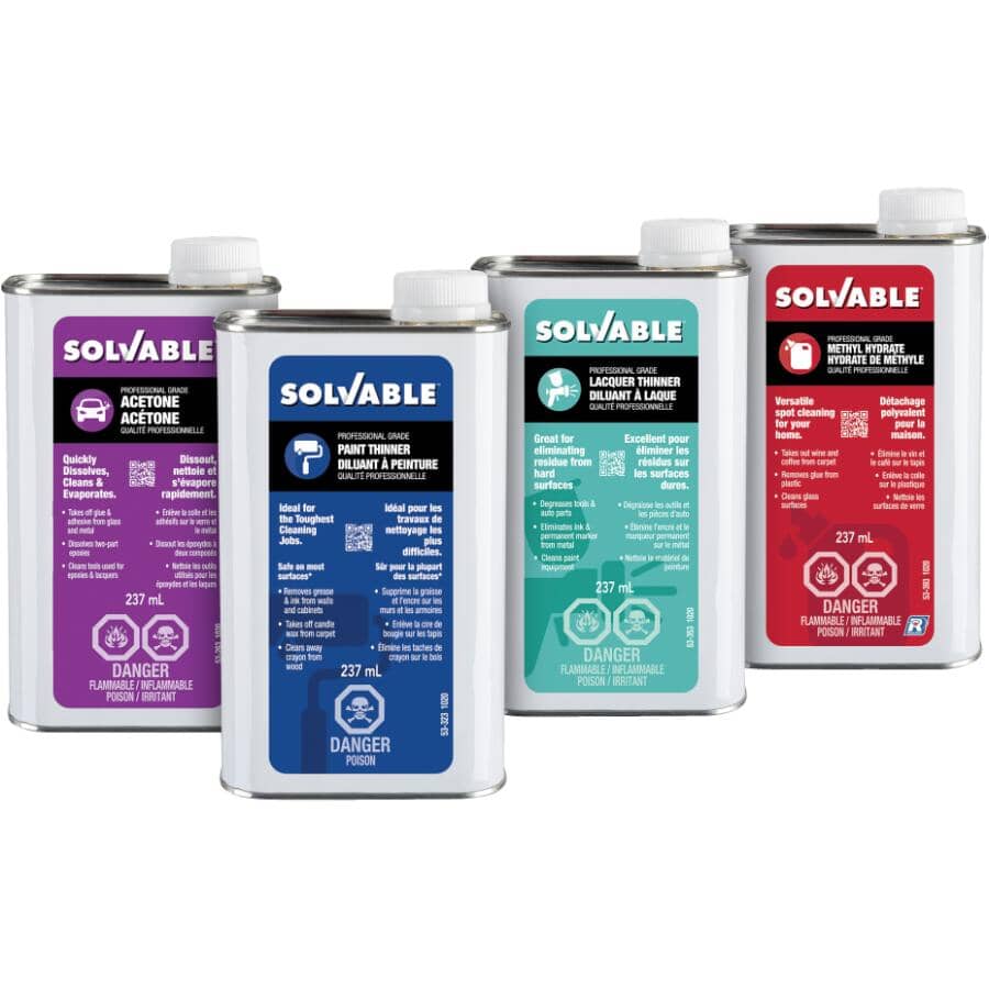 Professional Grade Solvent Starter Kit - 4 Pack