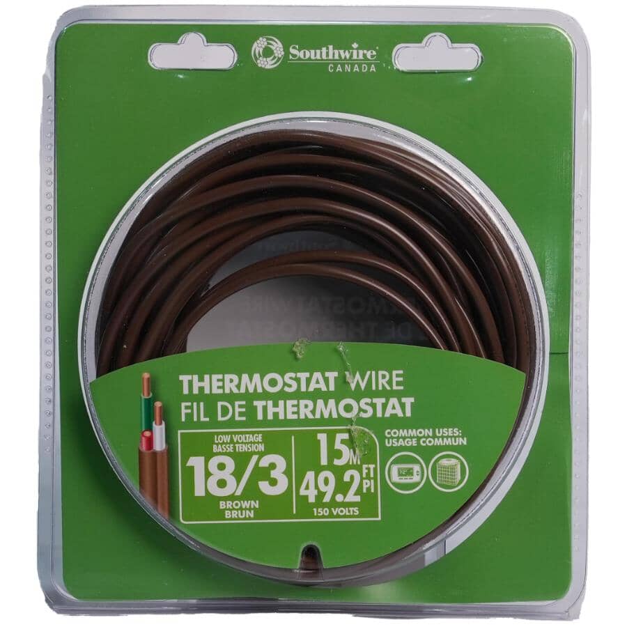 15M 18/3 LVT-FAS Thermostat Wire - Brown