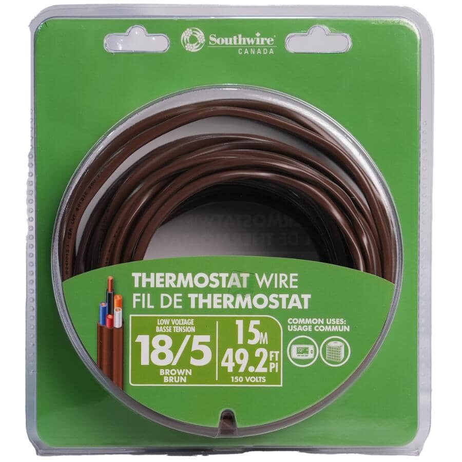 15M 18/5 LVT-FAS Thermostat Wire - Brown