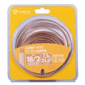 7.5M 18/2 SPT Lamp Wire - Clear