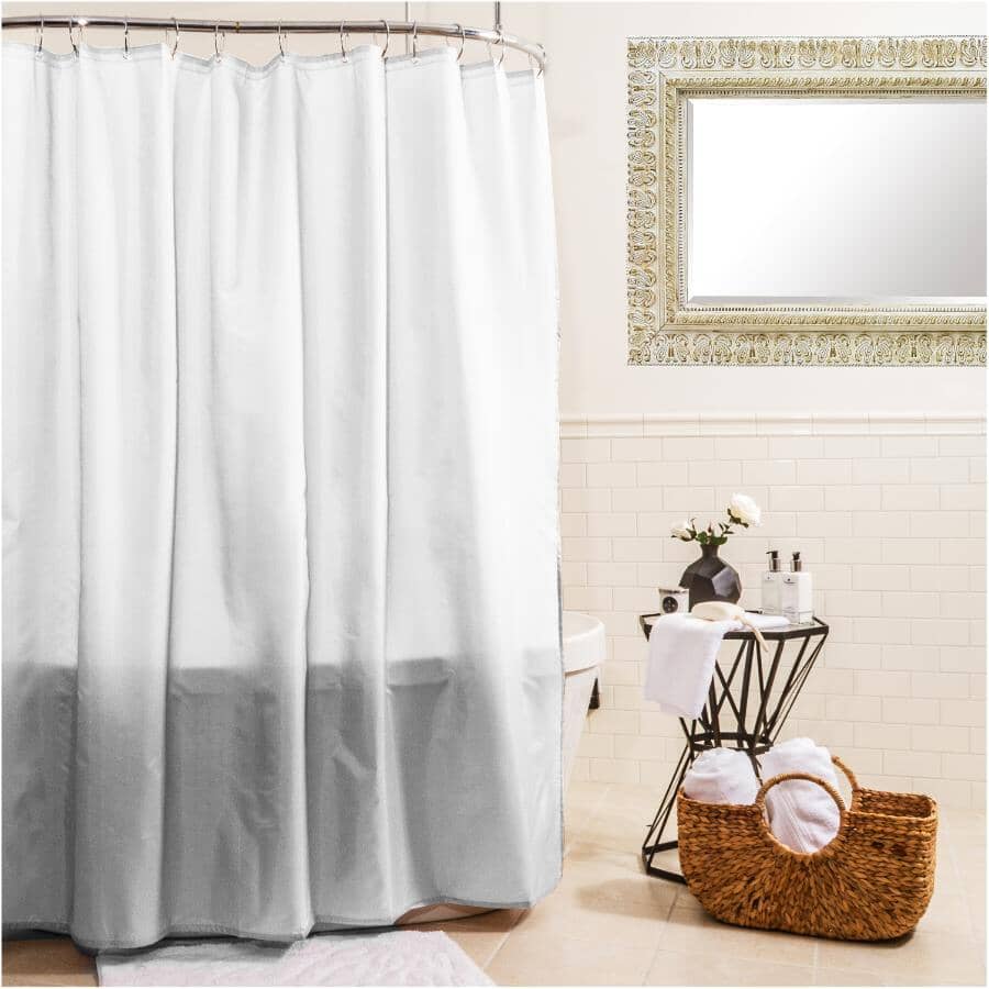 Fabric Shower Curtain / Liner - White, 70" x 72"