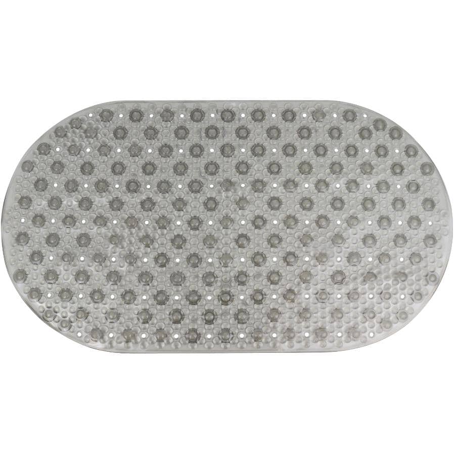 Vinyl Bubble Bath Tub Mat - Grey, 15" x 27"
