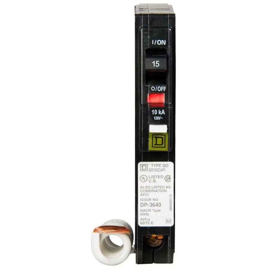 Single Pole 15 Amp Combination Arc Fault Pigtail Circuit Breaker