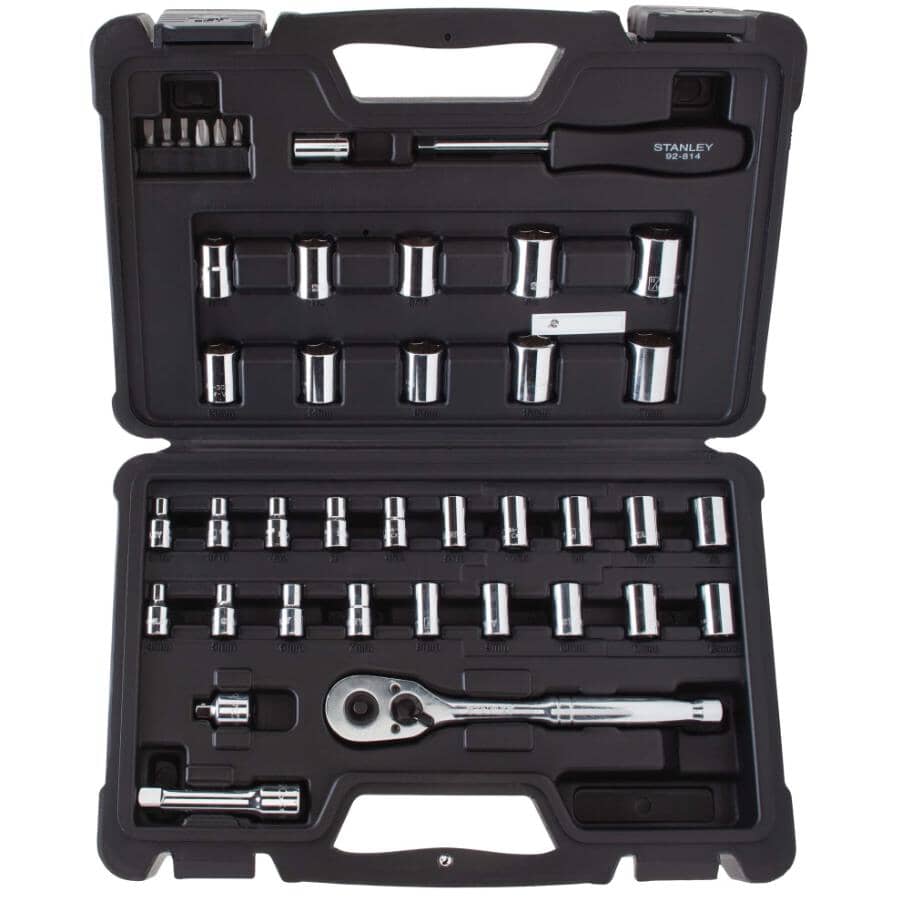 1/4" & 3/8" Drive Mechanic's Socket Set - 40 Piece, with Case