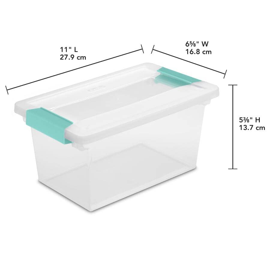 11" x 6.5" x 5.4" Clip Clear Storage Box