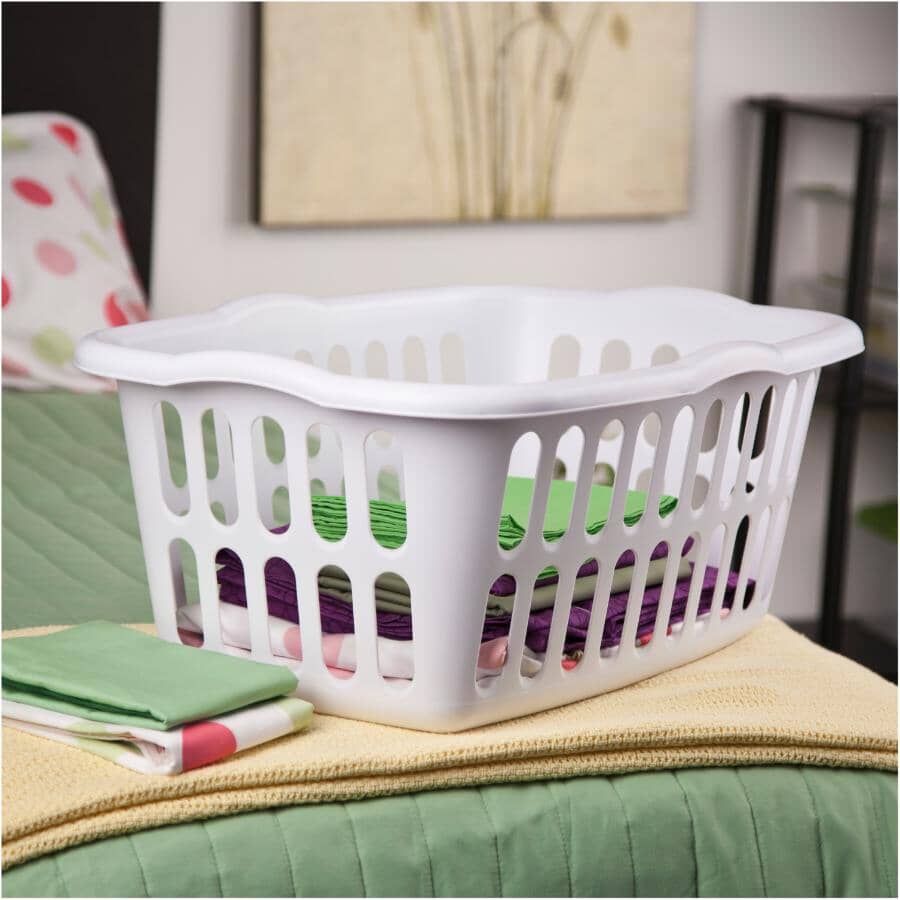 Bushel Rectangular Laundry Basket - White, 54 L