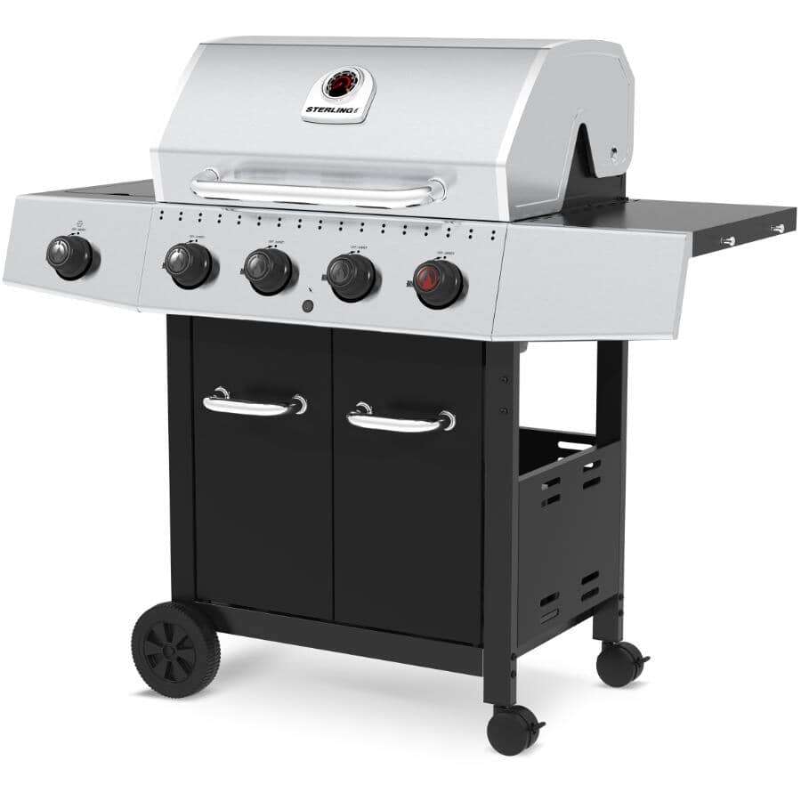 4 Burner Propane BBQ - 42,000 BTU, with Side Burner