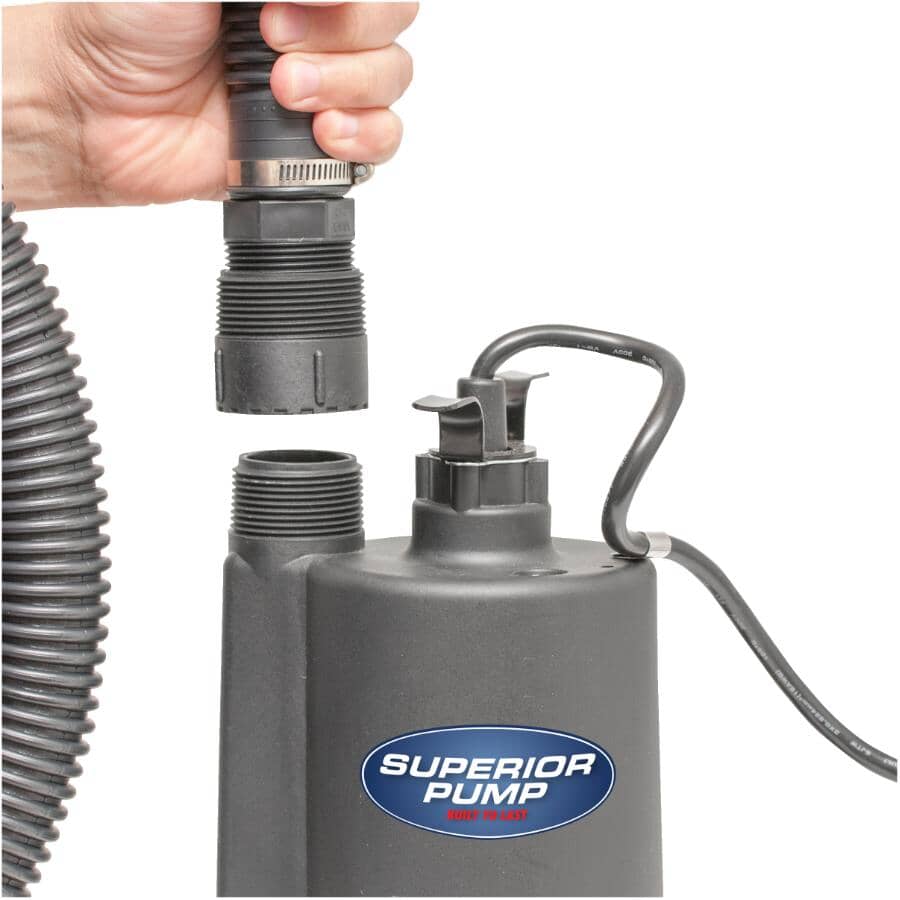 1/4 HP Utility Pump with Garden Hose Adapter