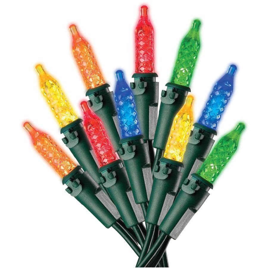 M5 Light Set with Green Wire - Multi-Coloured, 50 LEDs
