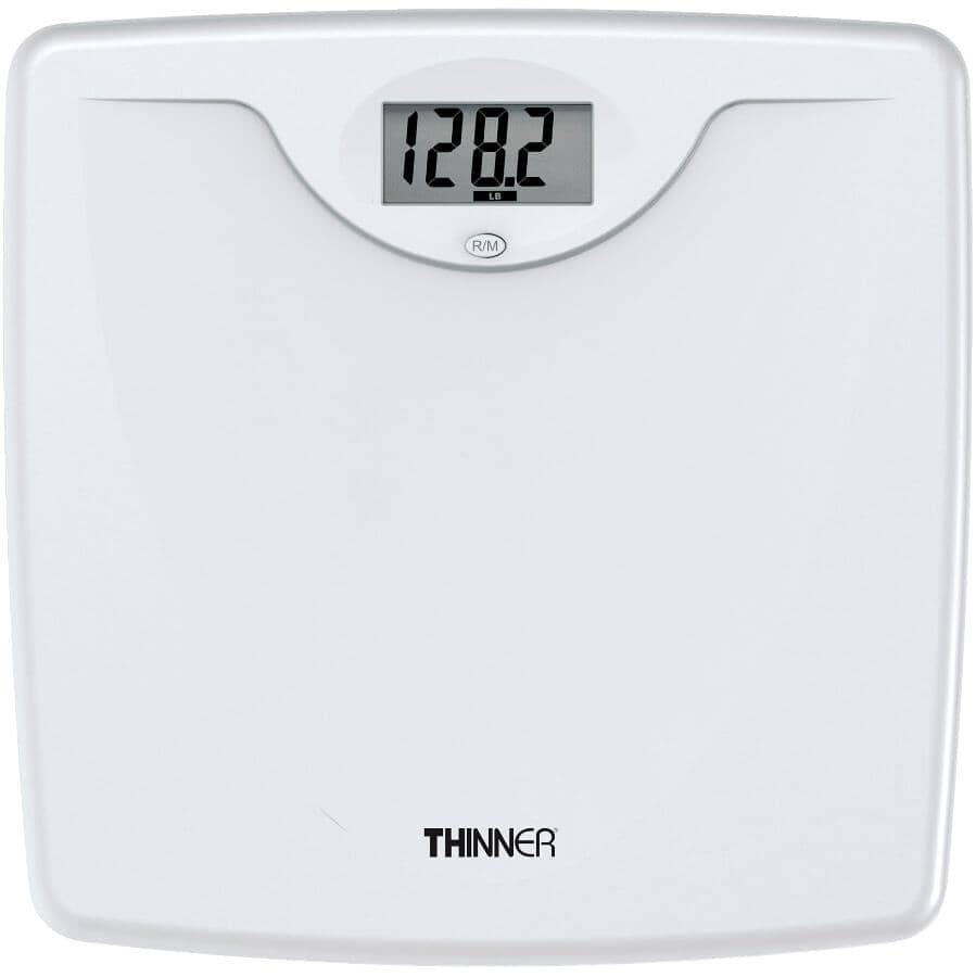 Digital Bath Scale - White + 330 lb Capacity