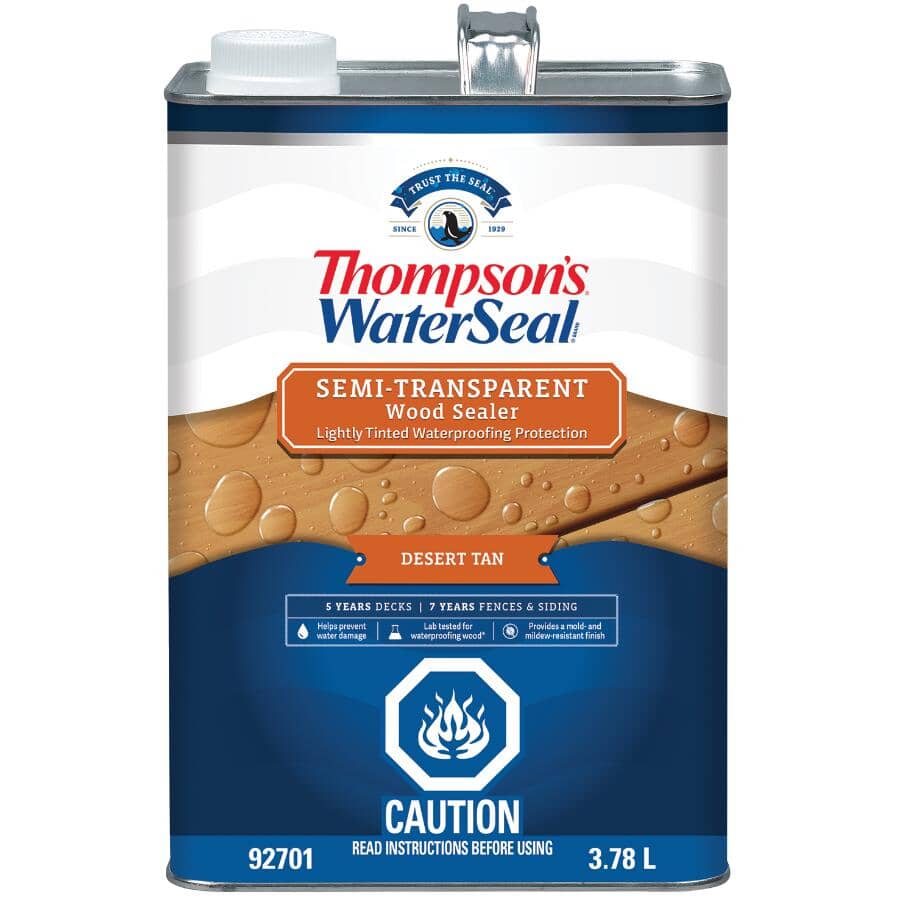 Semi-Transparent Wood Stain - Desert Tan, 3.78 L