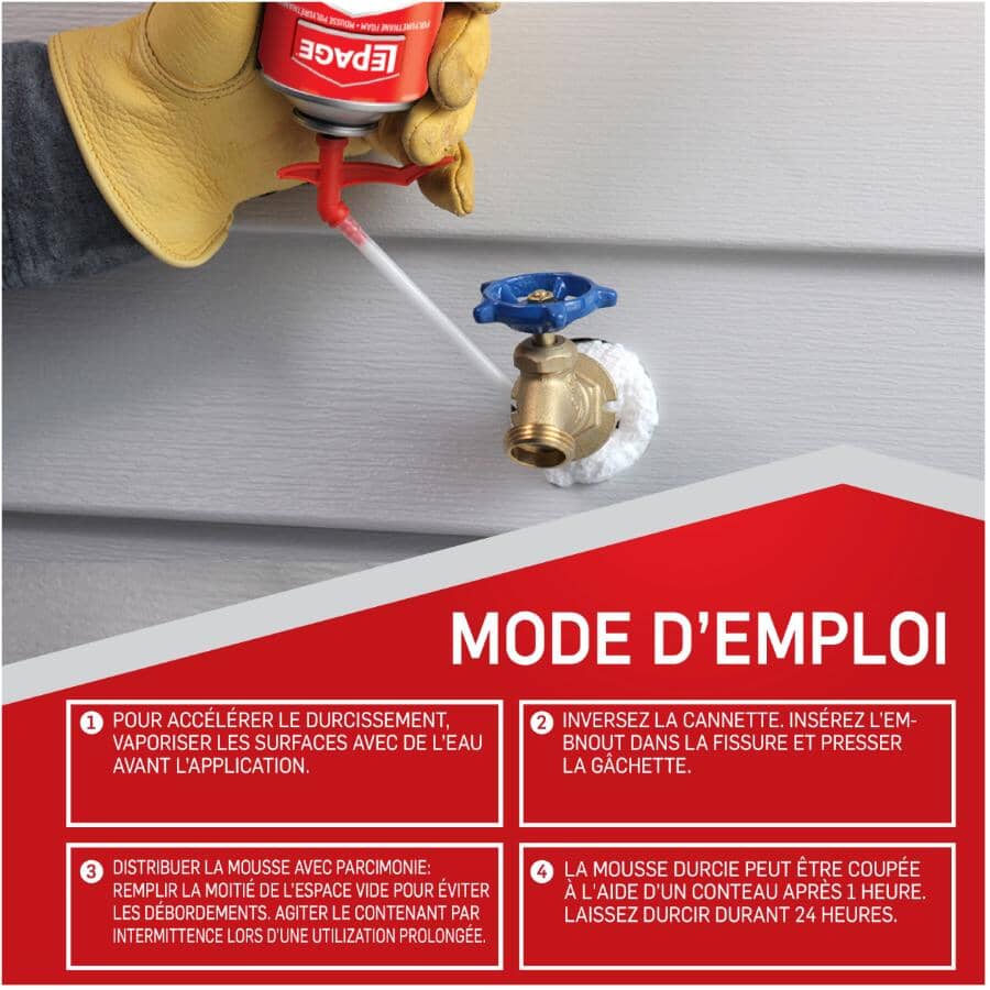 Gaps & Cracks Foam Sealant - White, 340 g