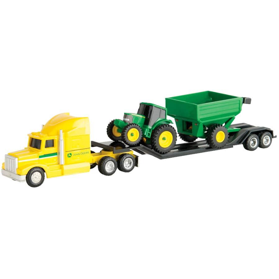 1:64 John Deere Truck and Trailer, Assorted Trucks