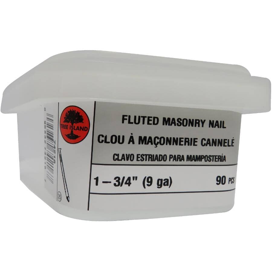 90 Pack 1-3/4" Fluted Concrete Nails