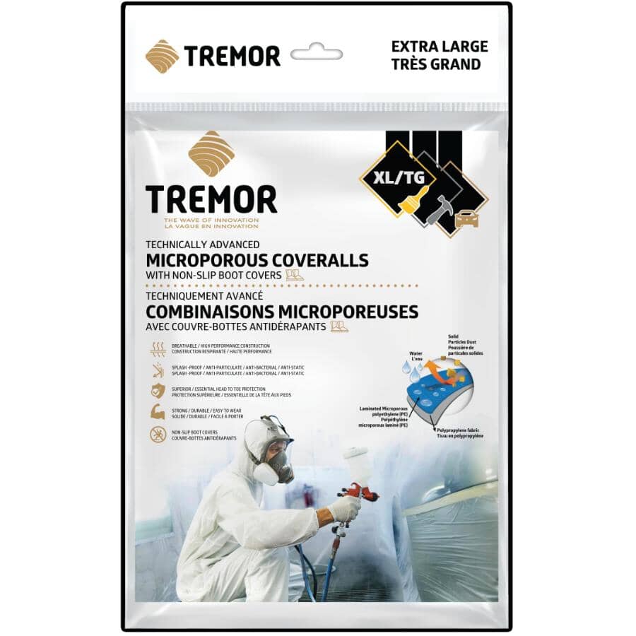 Microporous Coveralls with Non-Slip Boot Covers - Extra Large