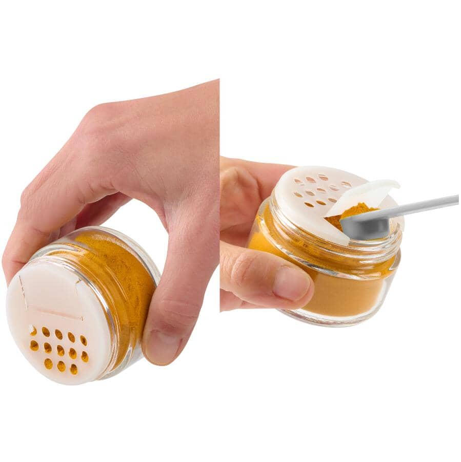 Compact Glass Spice Rack with 10 Jars