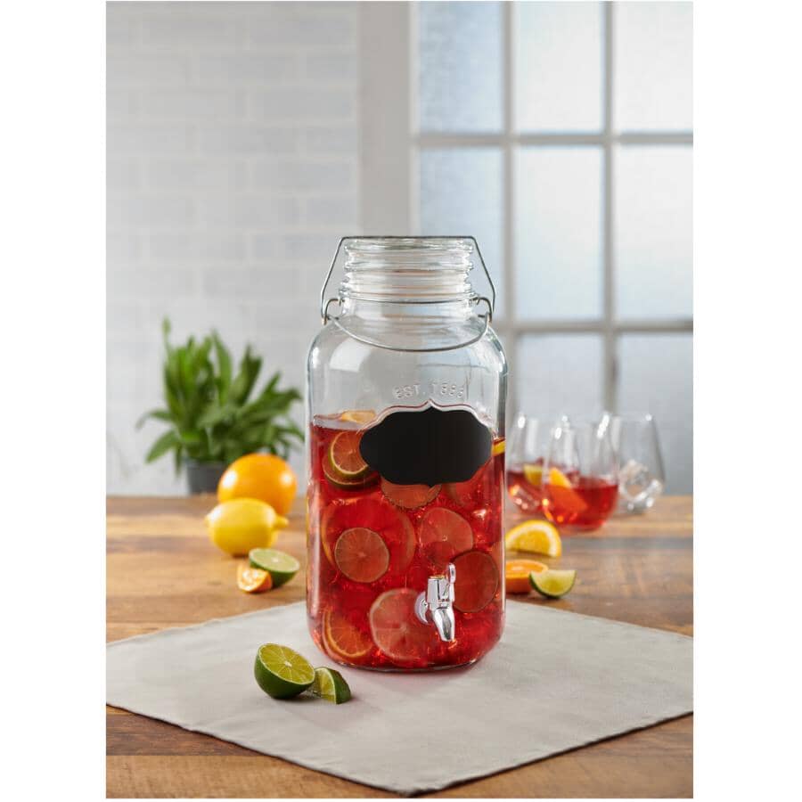 Glass Beverage Dispenser with Spigot - 6 L